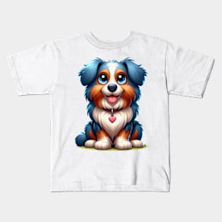 Cute Australian shepherd Kids T-Shirt